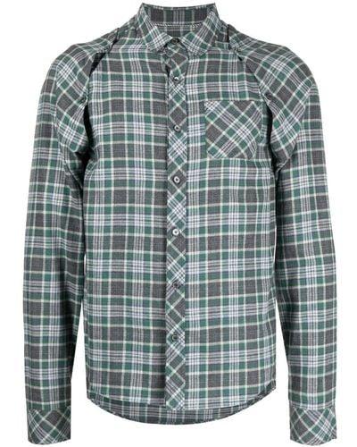 Private Stock The Emile Check-print Shirt - Blue