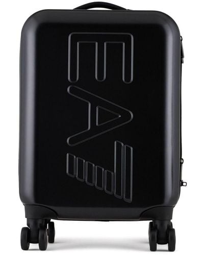 EA7 ロゴ スーツケース - ブラック