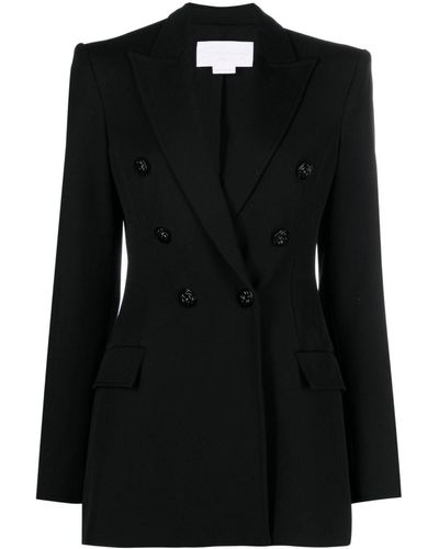 Genny Double-breasted Tailored Blazer - Black
