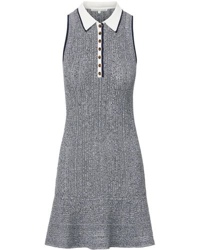 Veronica Beard Nyle Knitted Minidress - Gray