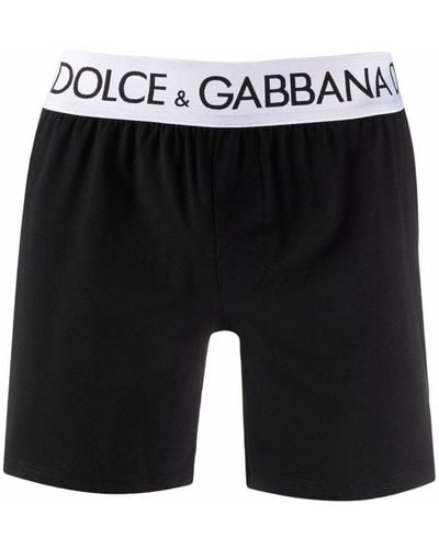 Dolce & Gabbana Boxer à ceinture à logo - Noir