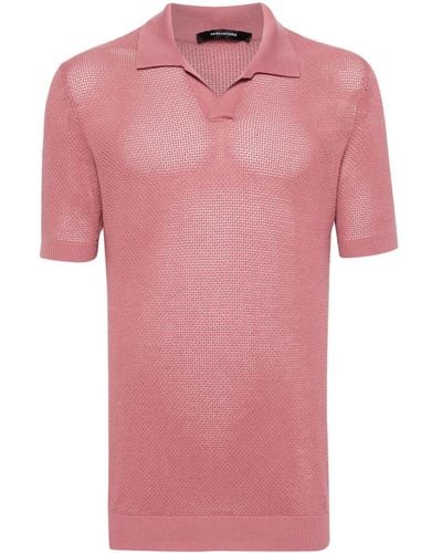 Tagliatore Knitted Polo Shirt - Pink