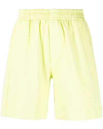 Styland Elasticated-waistband Organic-cotton Shorts - Yellow