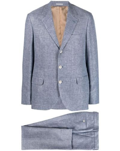 Brunello Cucinelli Single-breasted Two-piece Suit - Blue