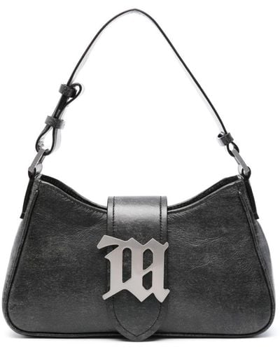 MISBHV Logo-plaque Leather Shoulder Bag - Black
