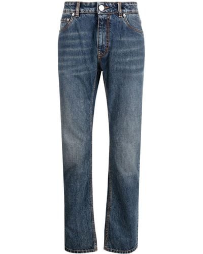 Etro Slim-Fit-Jeans mit Pegaso-Motiv - Blau