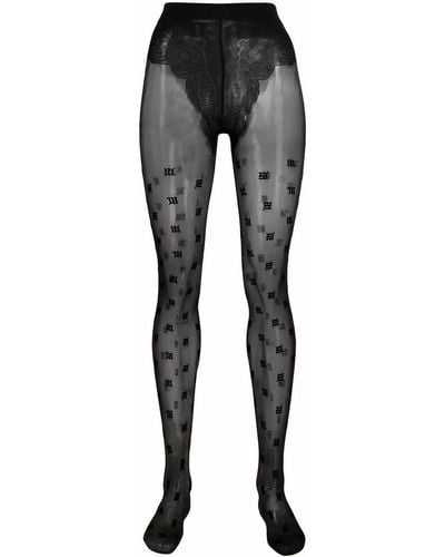 MISBHV All-over Logo Embroidery Tights - Black