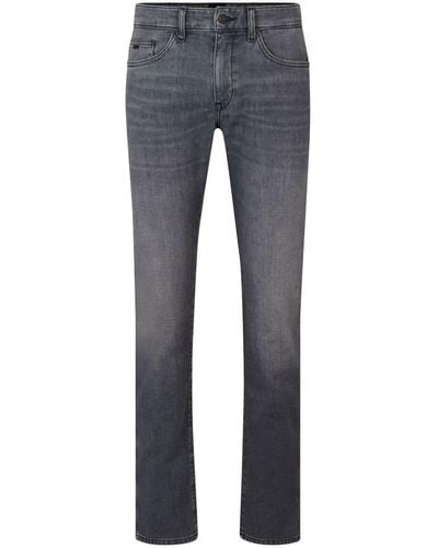 BOSS Skinny-fit Stonewashed Jeans - Blue