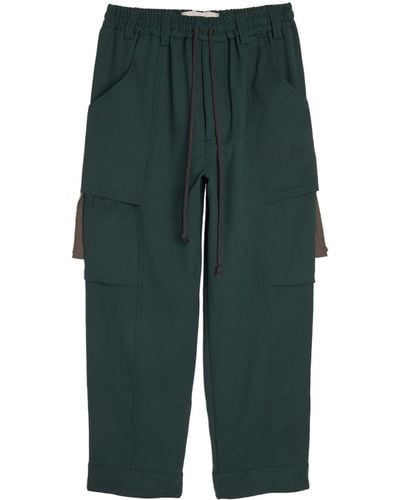 Song For The Mute Tabbed Straight-leg Cargo Trousers - Green