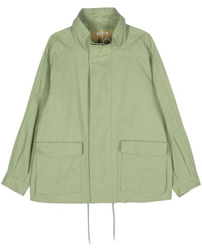AURALEE Canvas Zipped Jacket - Green