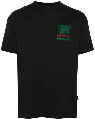 Palm Angels X Moneygram Haas F1 Cotton T-shirt - Black