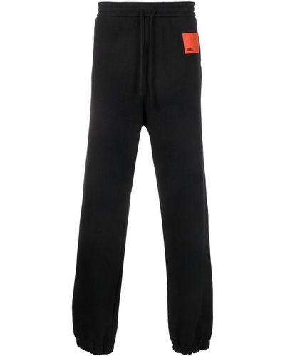 OAMC Logo-patch Cotton Track Pants - Black