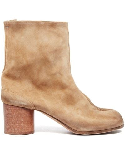 Maison Margiela Tabi 60mm Leather Ankle Boots - Brown