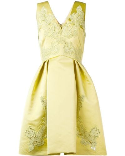 Zuhair Murad Embroidered Flared Dress - Yellow