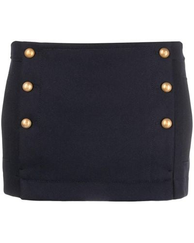 N°21 Button-detail Virgin Wool-blend Miniskirt - Blue