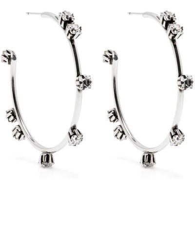 Isabel Marant Crystal-embellished Hoop Earrings - Natural