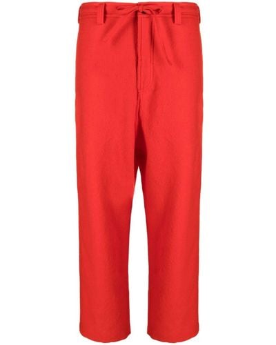 Sofie D'Hoore Low-crotch Straight-leg Wool Trousers - Red