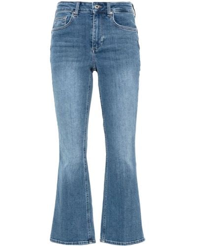 Liu Jo Cropped Bootcut Jeans - ブルー