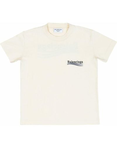 Balenciaga Camiseta Political Campaign con logo - Blanco