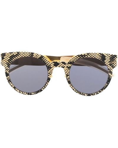 Mykita Python Round-frame Sunglasses - Brown
