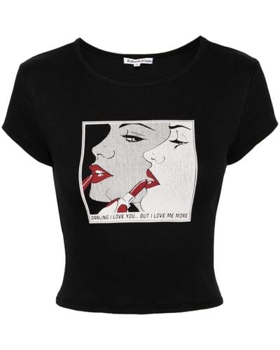 Reformation Muse Graphic-print T-shirt - Black