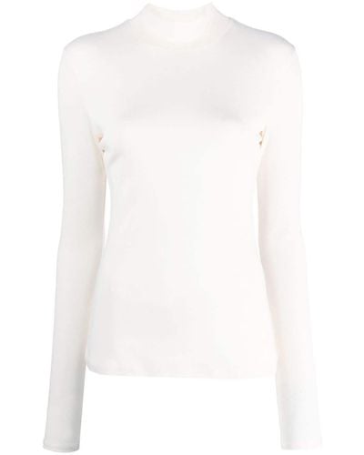 Lemaire Fine-knit Cotton Blouse - White