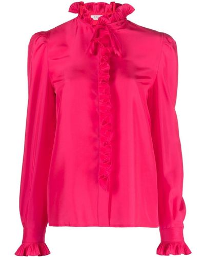 Philosophy Di Lorenzo Serafini Blouse en soie à volants - Rose