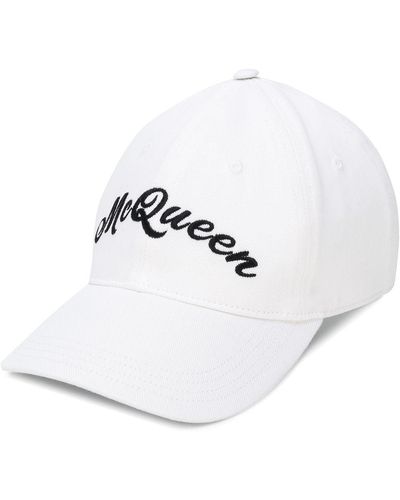 Alexander McQueen Baseballkappe mit Logo-Stickerei - Weiß