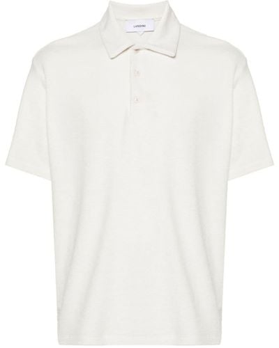 Lardini Poloshirt aus Frottee - Weiß