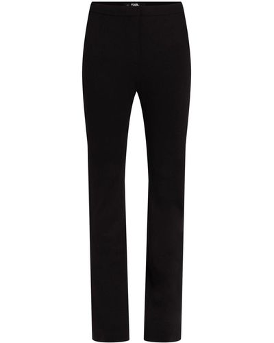 Karl Lagerfeld Pantalones de vestir de talle medio - Negro