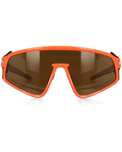 Oakley Latch Panel Sonnenbrille mit Shield-Gestell - Braun