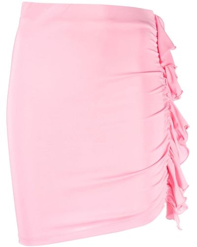 ANDAMANE Ruffle-detailed Skirt - Pink