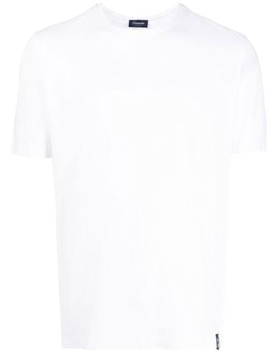 Drumohr T-shirt Met Ronde Hals - Wit