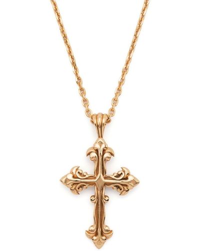 Emanuele Bicocchi Large Avelli Cross Necklace - Metallic