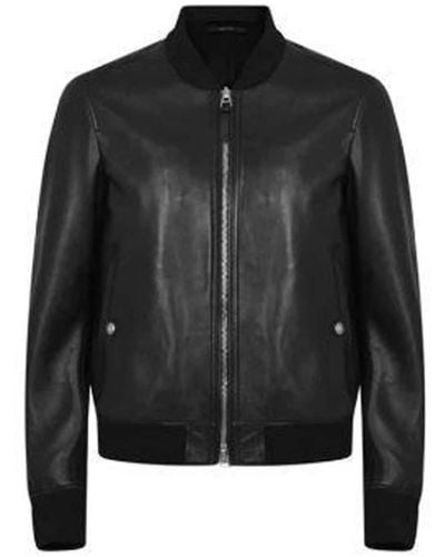 Tom Ford Leather Short Jacket - Zwart