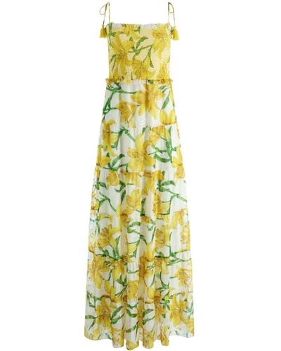 Alice + Olivia Marna Floral-print Maxi Dress - Yellow