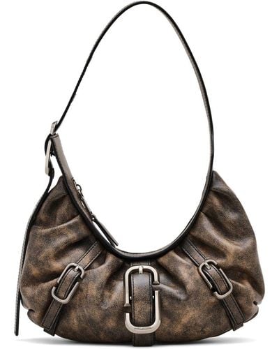 Marc Jacobs Bolso The Distressed Buckle J Marc Crescent - Gris