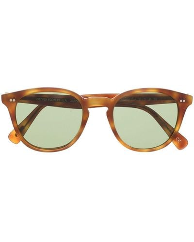 Oliver Peoples Desmon Round-frame Sunglasses - Brown