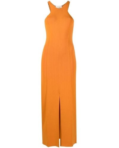 Nanushka Mouwloze Midi-jurk - Oranje