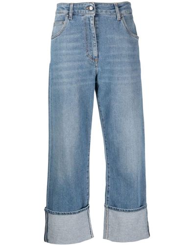 Fabiana Filippi High-waisted Cropped Jeans - Blue