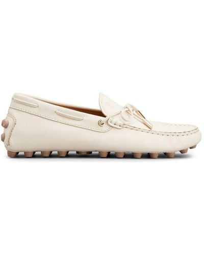 Tod's Gommino Macro 52k Leather Loafers - Natural
