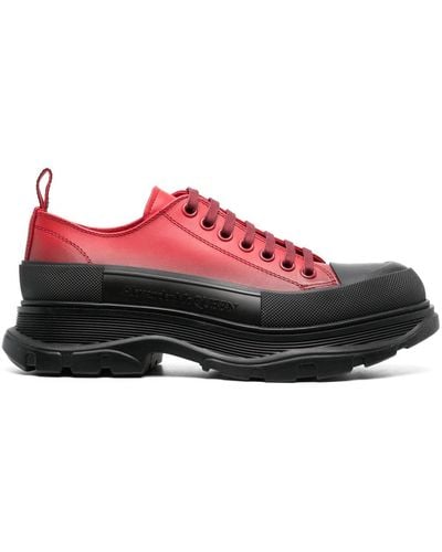 Alexander McQueen Sneakers mit Kontrasteinsatz - Rot