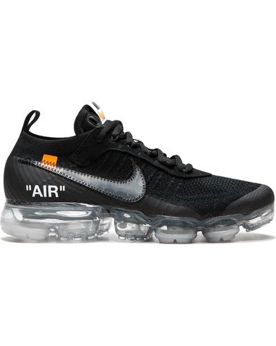 NIKE X OFF-WHITE The 10: Nike Vapormax Flyknit "black" Sneakers