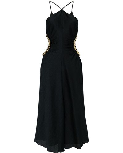 Cult Gaia Silvia Midikleid mit Cut-Outs - Schwarz