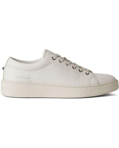 Karl Lagerfeld Flint Leather Sneakers - White