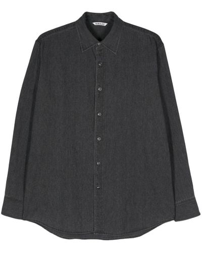 AURALEE Denim Overhemd - Zwart