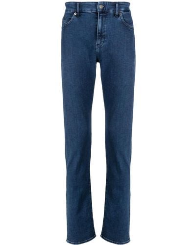 BOSS Halbhohe Slim-Fit-Jeans - Blau
