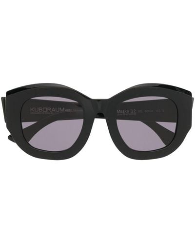 Kuboraum Gafas de sol con montura oversize - Negro