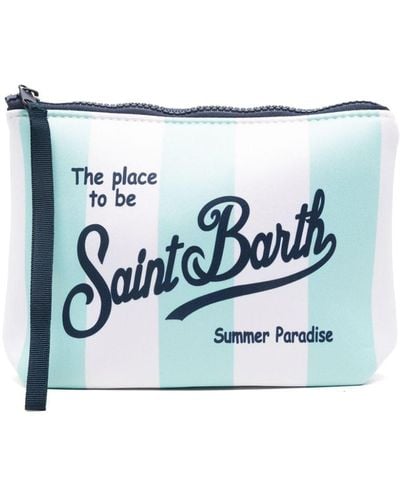 Mc2 Saint Barth Aline Kosmetiktasche mit Logo-Print - Blau