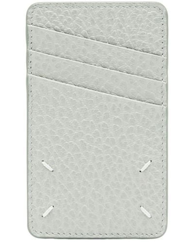 Maison Margiela Number-print Leather Cardholder - Grey